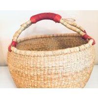 Round Bolga, Bolga Basket, African Basket, African Tote Bag, Tote Bag, Basket, Market Basket, Handmade Basket, Holiday Gifts, Gifts for her | Etsy (US)