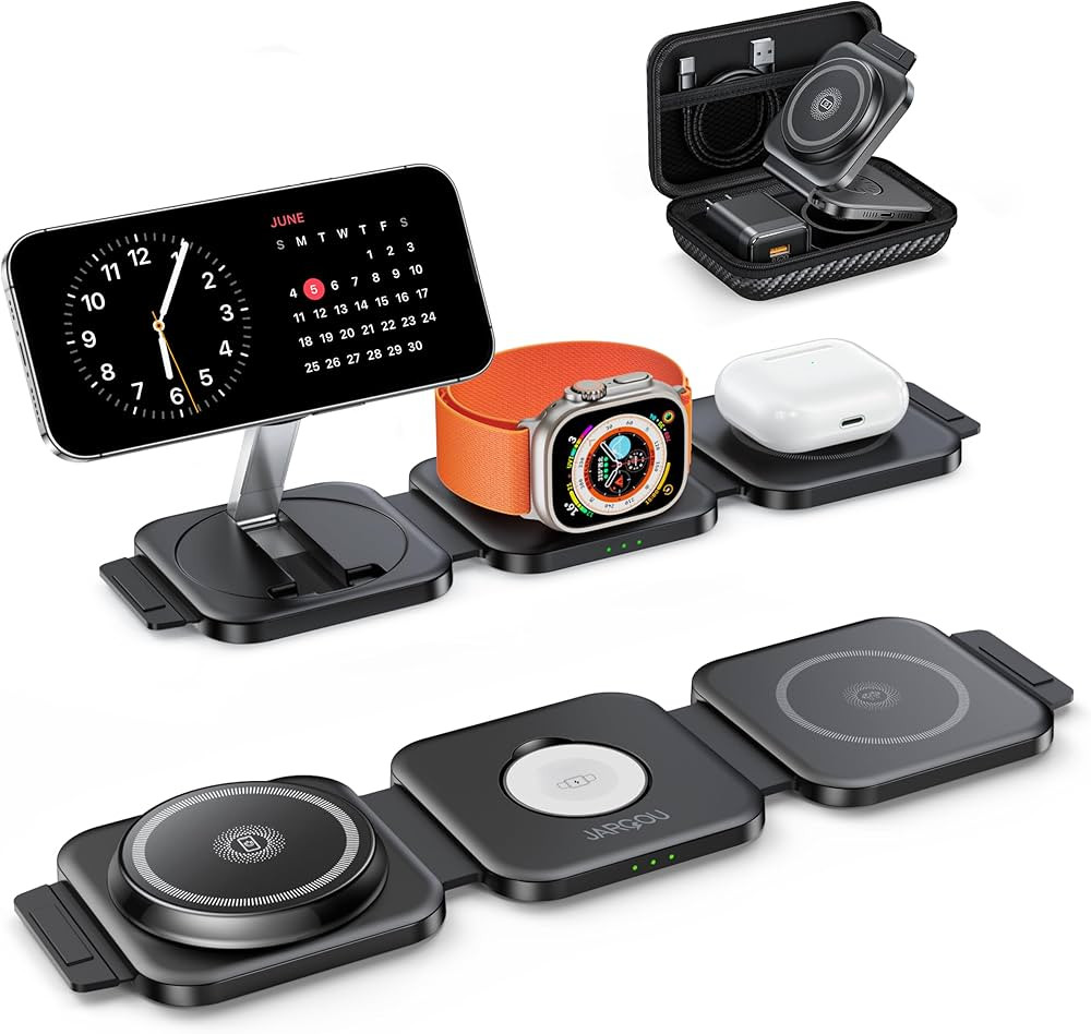 3 in 1 Charging Station for iPhone 16/15/14/13/12 Series, Travel Charger for Multiple Devices for... | Amazon (US)