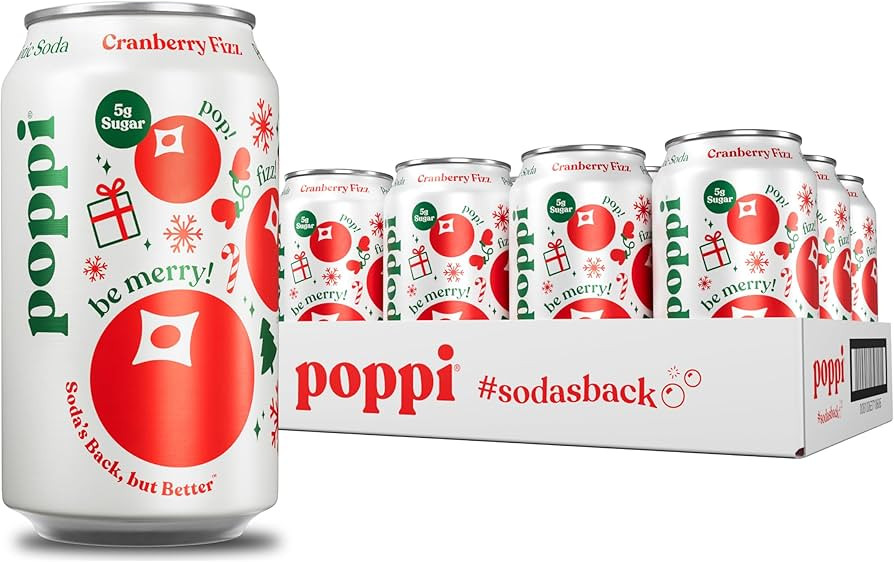 Poppi Sparkling Prebiotic Soda Beverage with Apple Cider Vinegar, Seltzer Water and Fruit Juice, ... | Amazon (US)