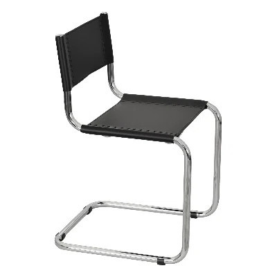 Mart Stam Cantilever Side Chair w/ Chrome-Plated Steel Frame (Various Bonded Leather Colors) | Wayfair North America