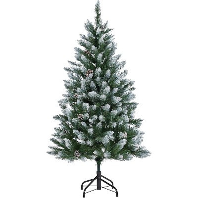 4.5FT Christmas Tree, Artificial Christmas Tree with Medium Round Pinecone Decoration, Metal Base Easy Assembly for Home, Office, Party, Holiday Decor | Target