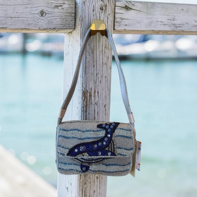 Viral Handcrafted in India Beaded whale/crab shoulder Bag with whale bag charm | eBay | eBay US