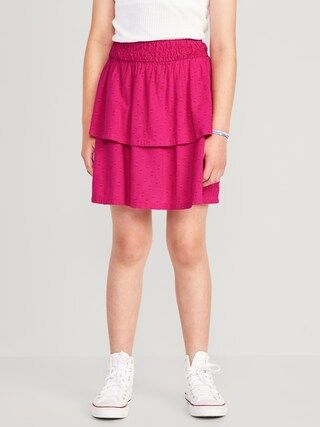 Smocked Clip-Dot Tiered Skirt for Girls | Old Navy (US)