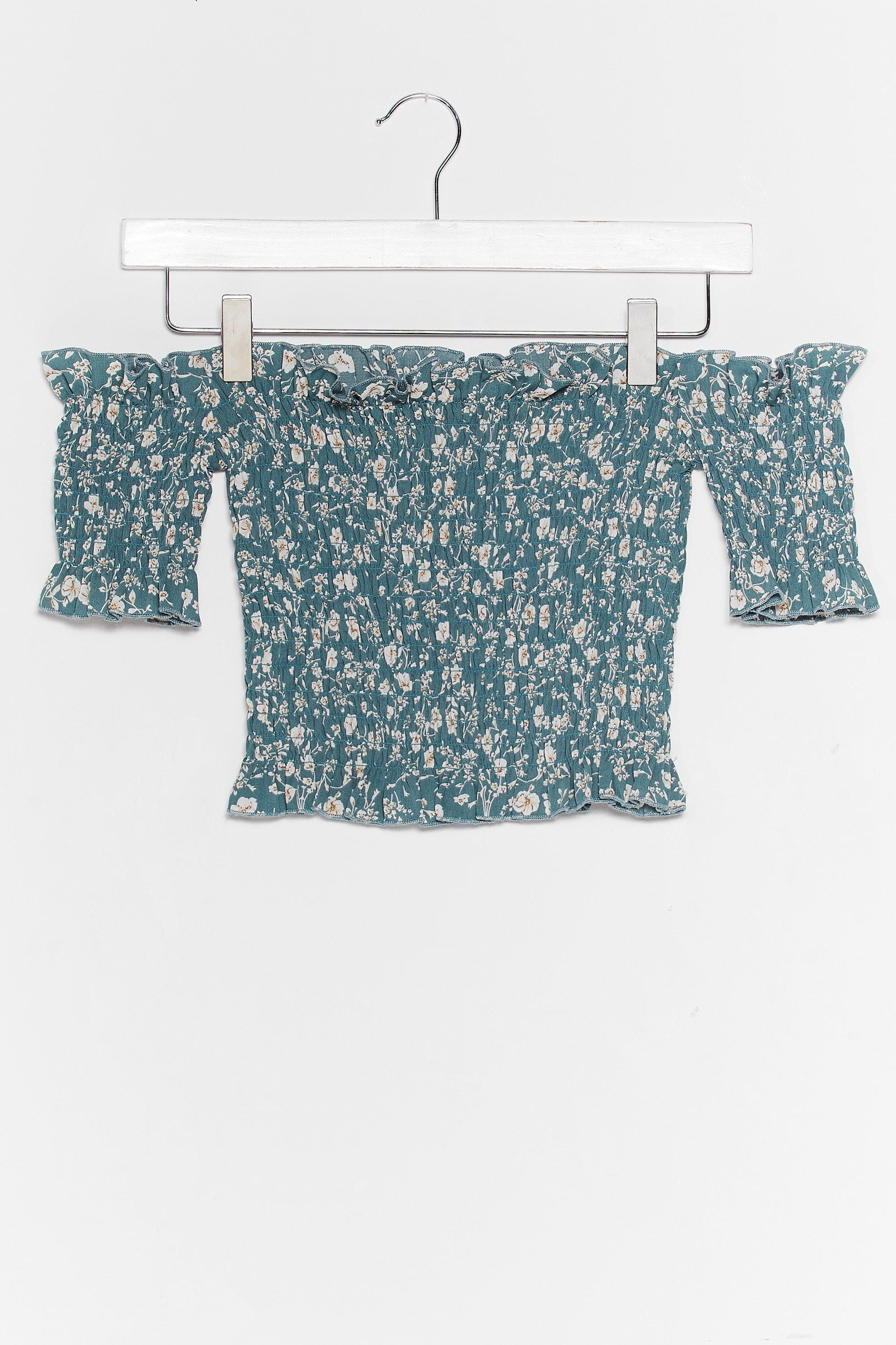Plant Keep Away Floral Shirred Crop Top | NastyGal (US & CA)