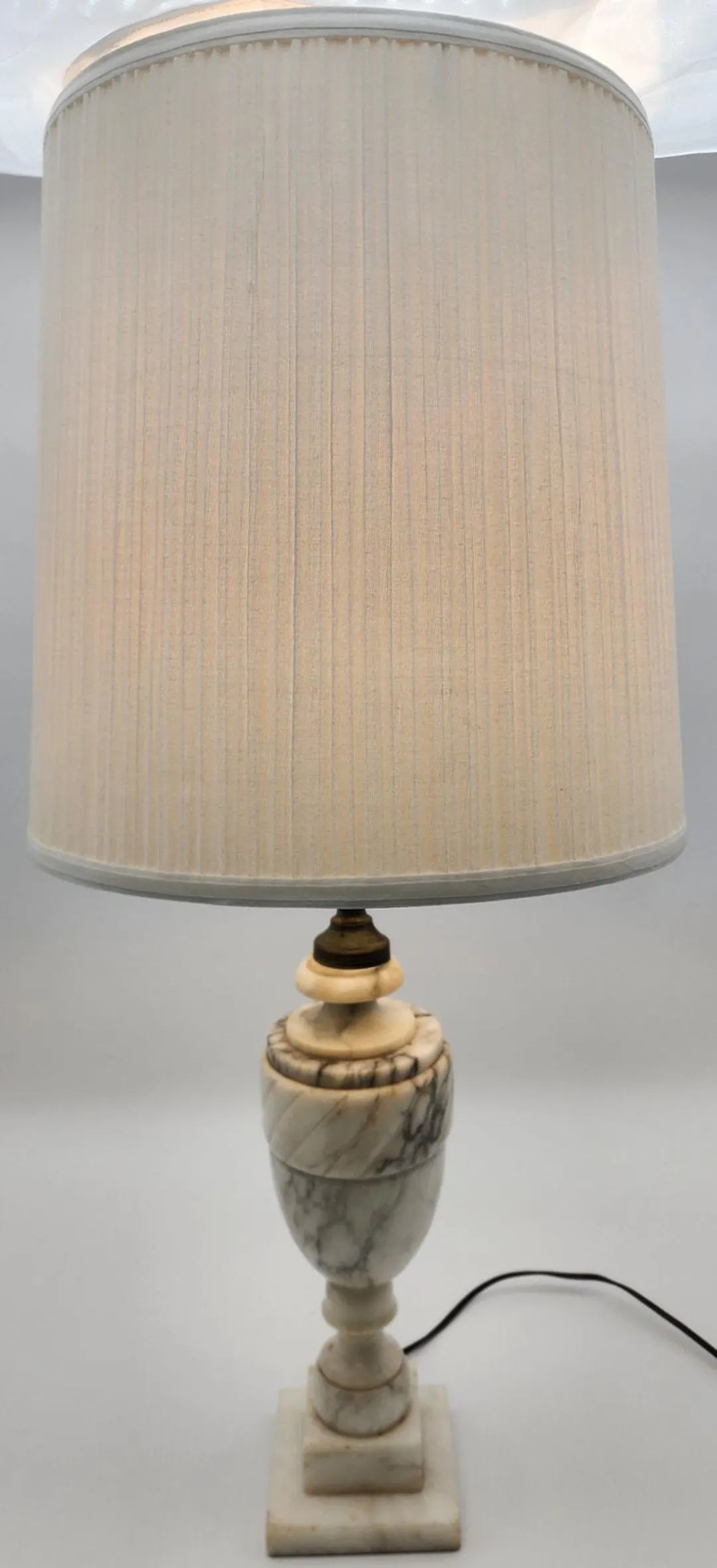 Vintage Solid Marble Table Lamp 31.5" Tall W/ Brass Neck & Shade - Etsy | Etsy (US)