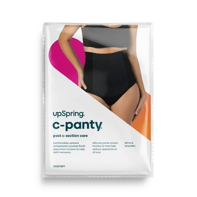 UpSpring C Panty High Waist C Section Recovery Underwear - Black - L/XL | Target