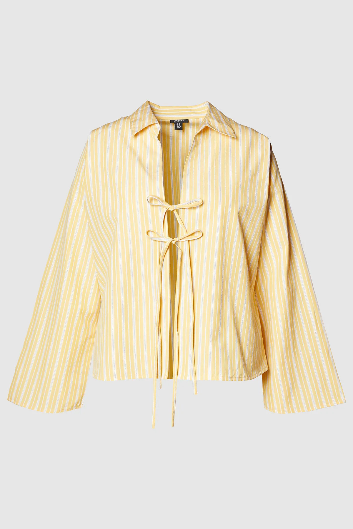 Shirts | Plus Cotton Stripe Tie Front Wide Cuff Shirt | NastyGal | NastyGal UK