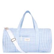 oasis blue gingham weekender bag | minnow