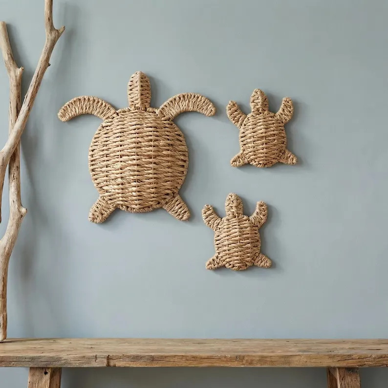 Handmade Turtle Wall Decor, Statement Wall Decor, Coastal Beach Art, Kids Nursery Gift - Etsy | Etsy (Global)