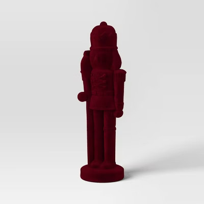 28" Christmas Flocked Nutcracker Red - Wondershop™ | Target