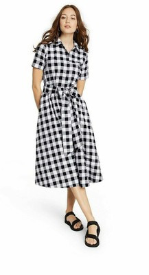 Lisa Marie Fernandez x Target Gingham Button-Front Shirtdress-Size XS | eBay US