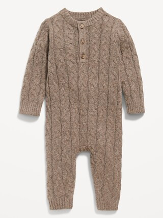 SoSoft Unisex Cable-Knit Henley One-Piece for Baby | Old Navy (US)