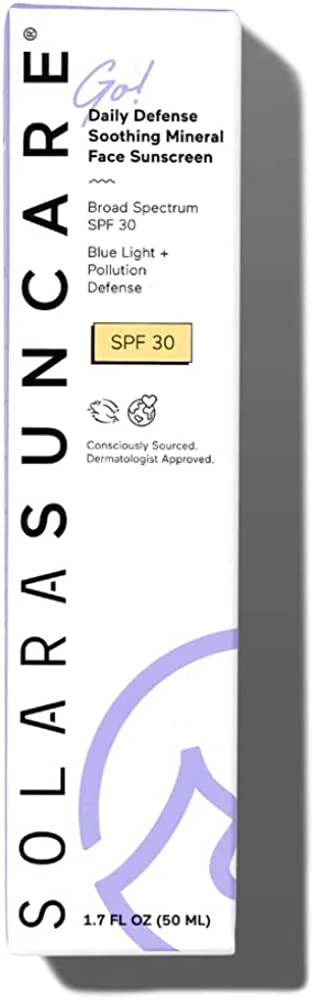 Solara Suncare Daily Defense Soothing Mineral Face Sunscreen SPF 30, 1.7 FZ | Amazon (US)