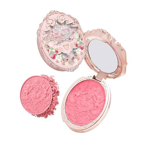 Flower Knows Strawberry Rococo Embossed Blush,Bright Pink Matte Powder Blush for Cheeks,Buildable & Blendable Face Makeup,Soft Long-Lasting Cute Make Up for Women & Girls,0.16 Oz(G01 Romantic Blossom) | Amazon (US)