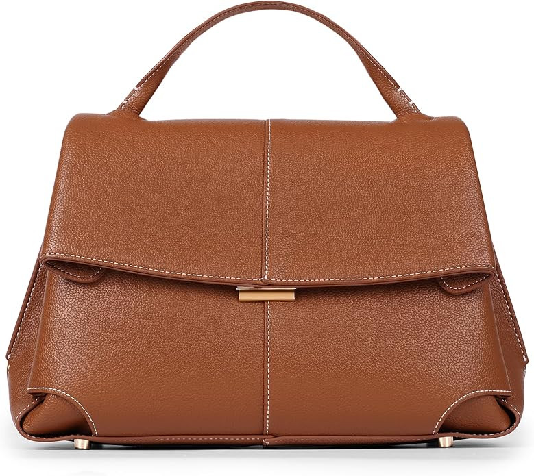 Top Handle Bag Handbags Large Faux Leather Satchel Bags for Women Luxury Designer Business Crossb... | Amazon (US)