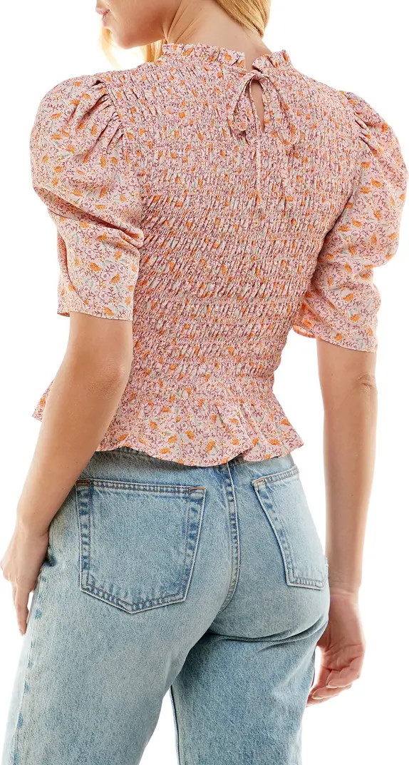 WAYF Hart Smocked Ruffle Top | Nordstrom | Nordstrom