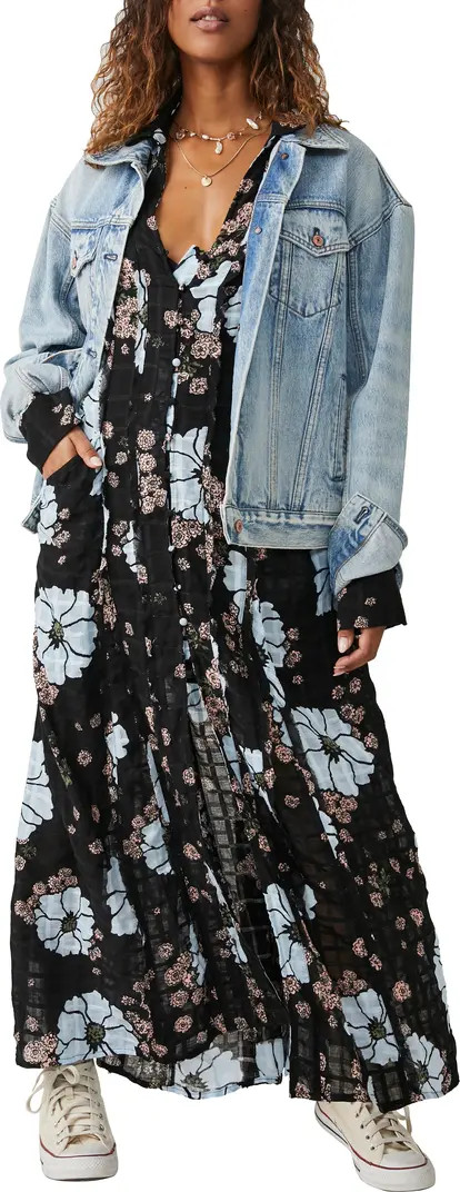 Back at It Floral Print Long Sleeve Maxi Dress | Nordstrom