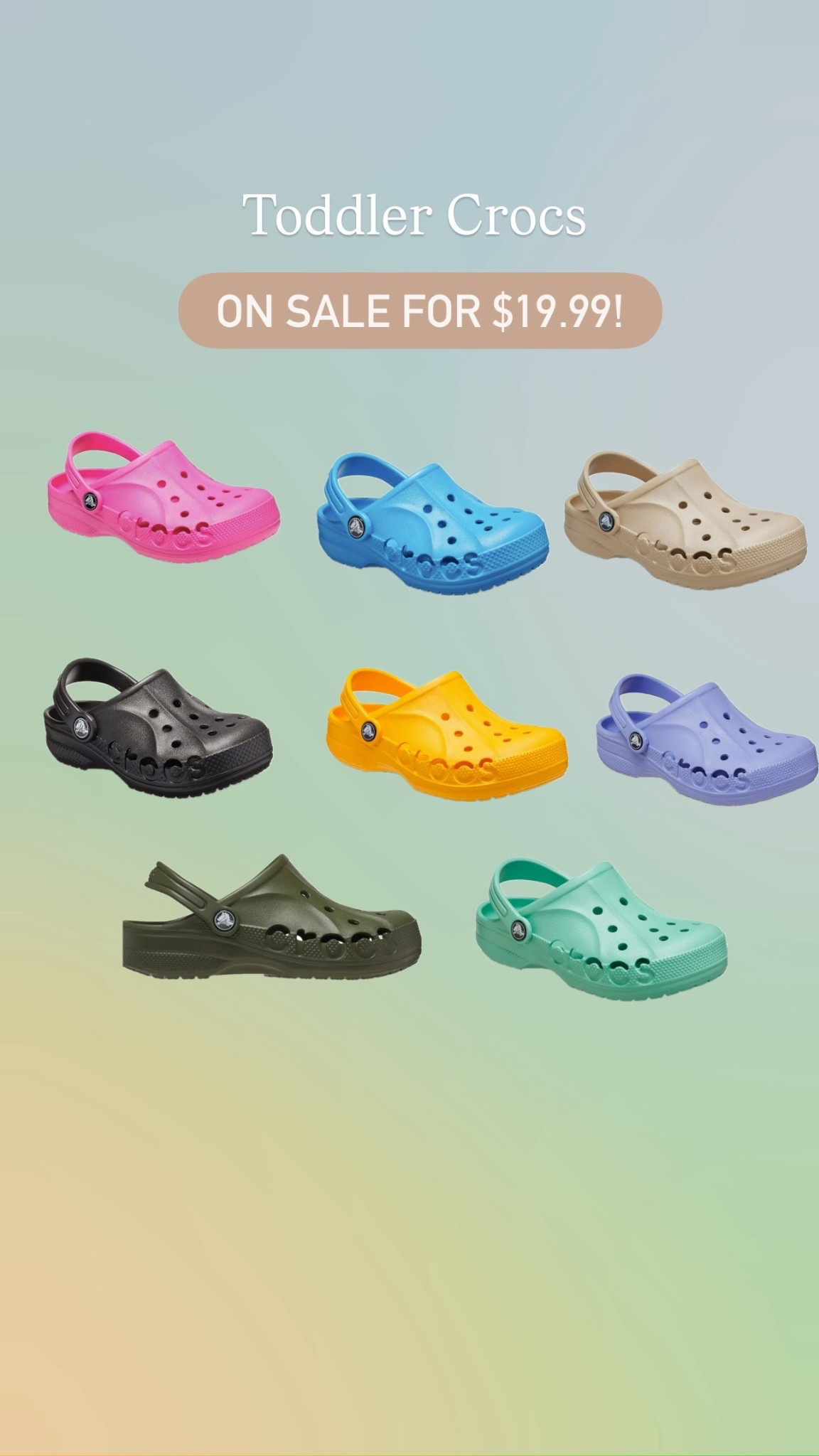 Crocs on sale for $19.99! 
#LTKkids

#LTKGiftGuide #LTKCyberWeek #LTKSaleAlert