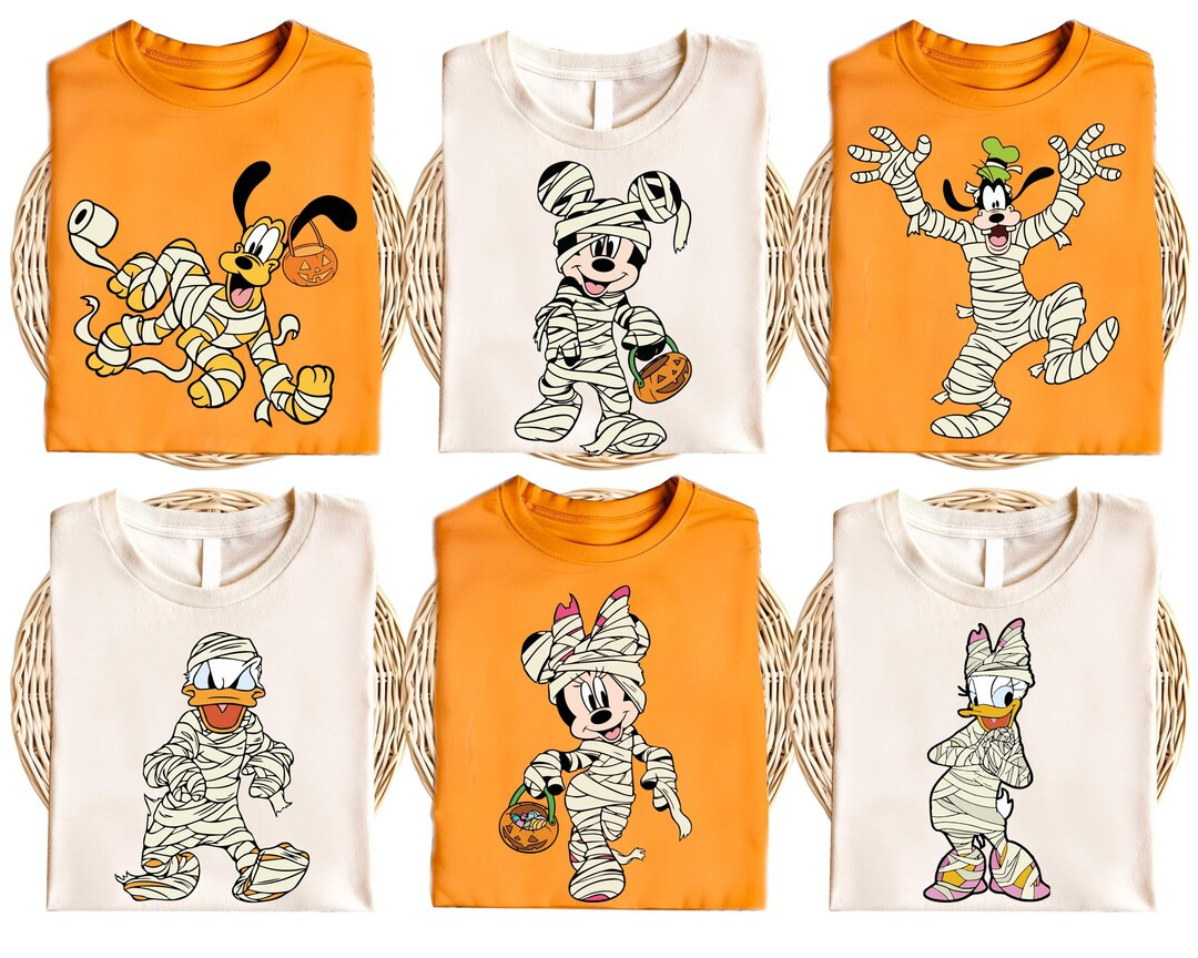 Mickey Minnie Mummy T-shirt, Disney Friends Halloween Pumpkin Shirt, Disney Family Mummy Shirt, S... | Etsy (US)