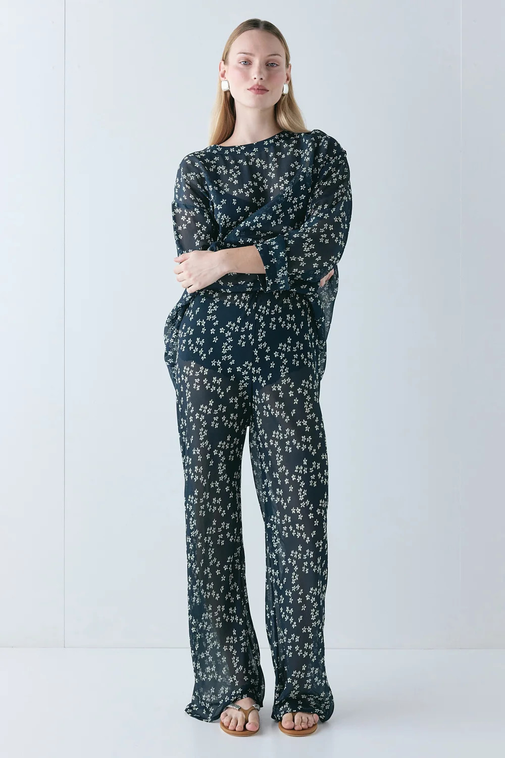 Remi Sheer Pants Meadow | VRG Grl