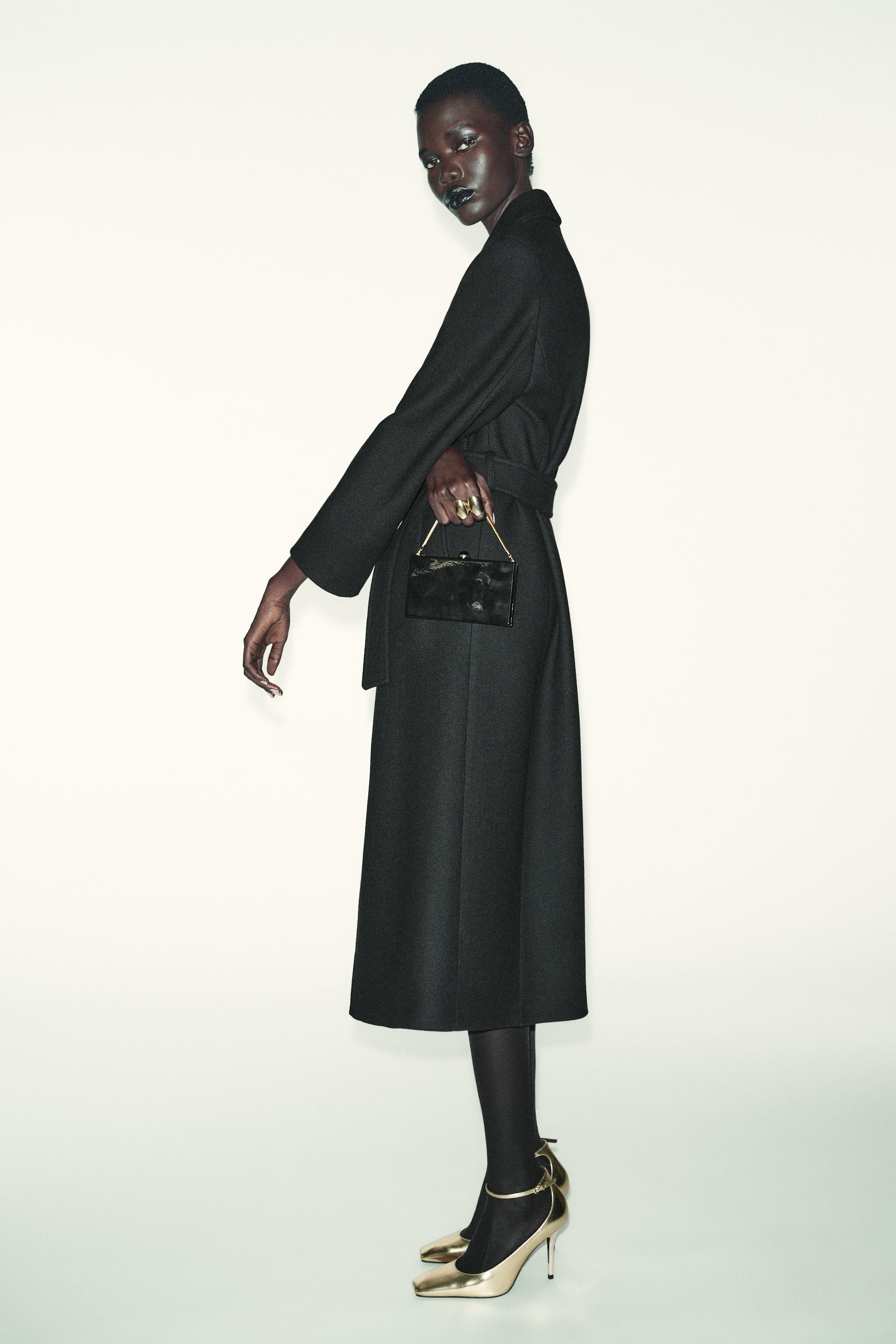 LONG BELTED WOOL COAT | Zara US