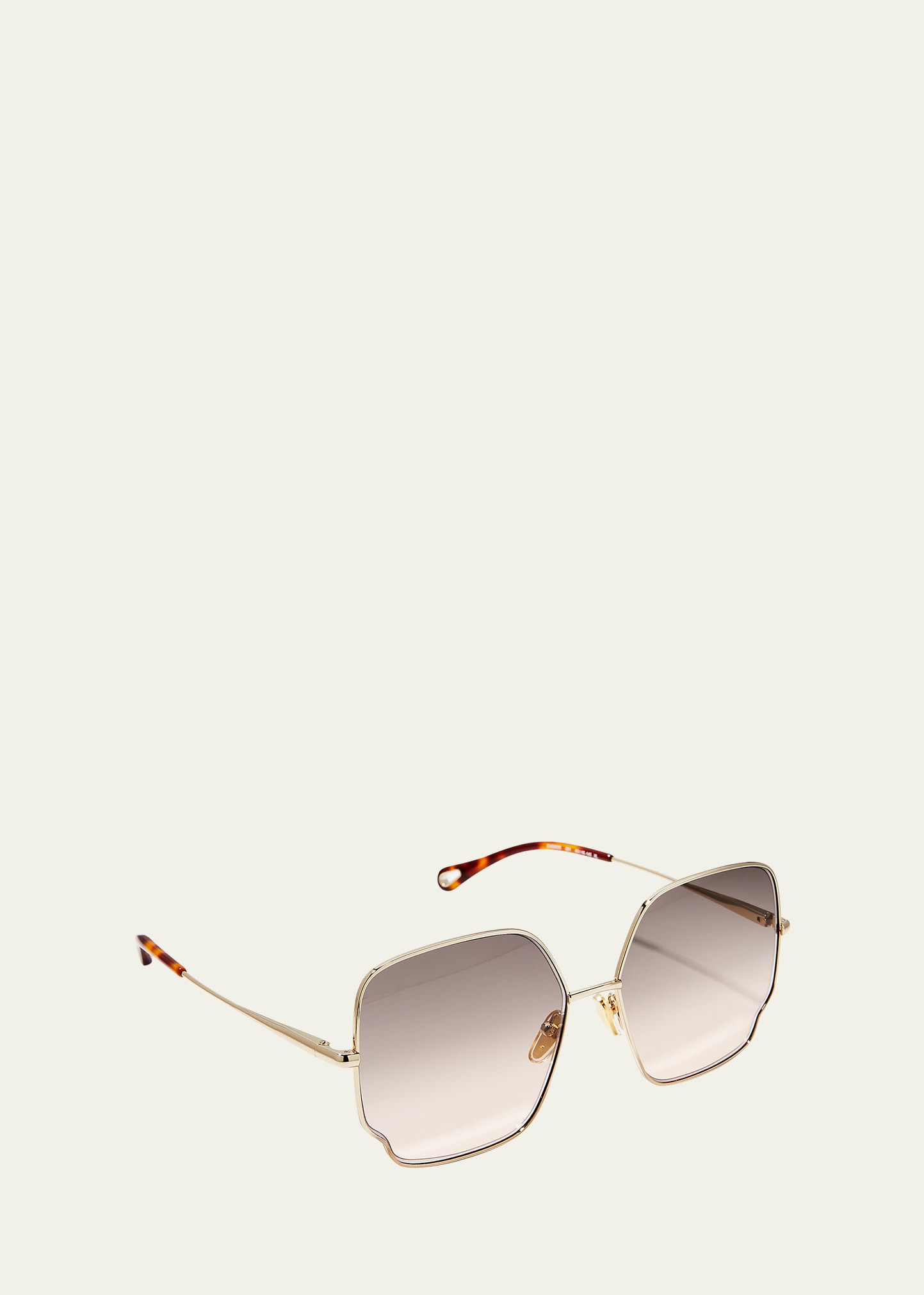 Oversized Geo Rectangle Metal Sunglasses | Bergdorf Goodman