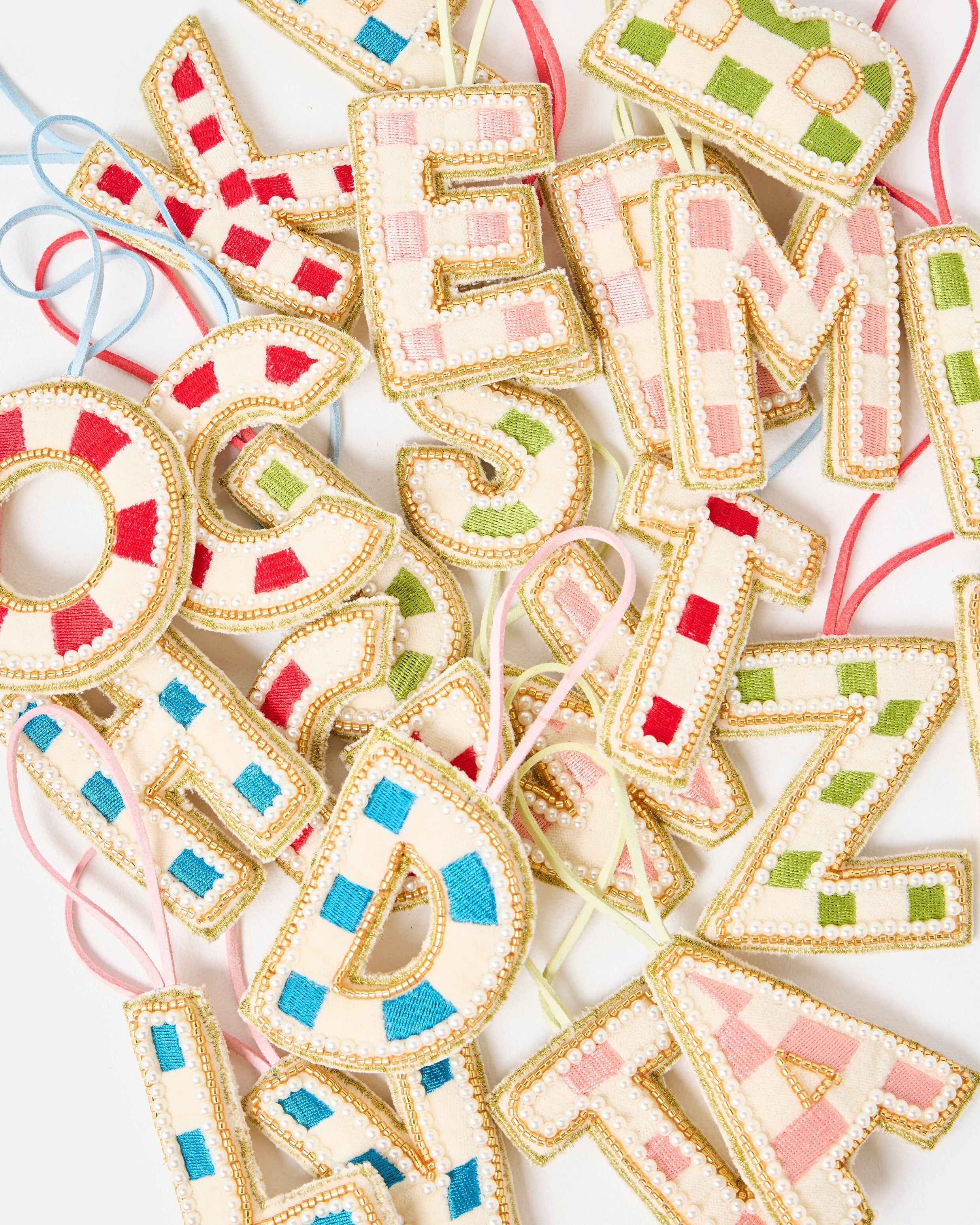 Embroidered Alphabet Christmas Tree Decoration | Oliver Bonas | Oliver Bonas (Global)
