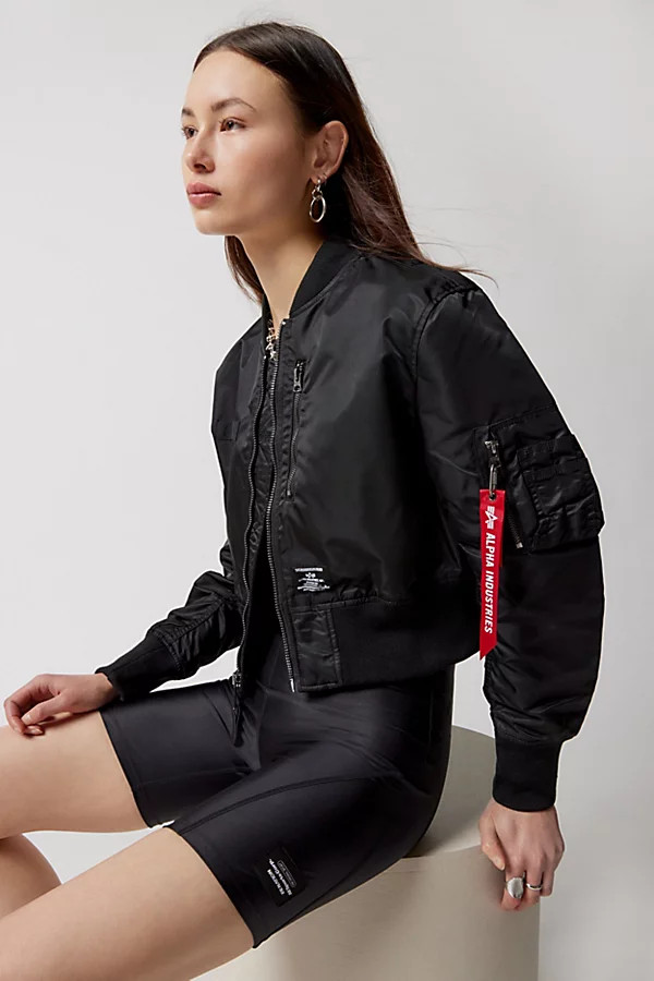 Alpha Industries L-2B Cropped Bomber Jacket | Urban Outfitters (US and RoW)