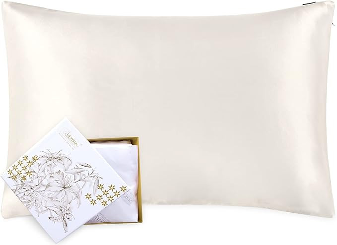 LilySilk Silk Pillowcase for Hair and Skin Queen-100% Mulberry Silk 19 Momme Both Sides Silk Bed ... | Amazon (US)