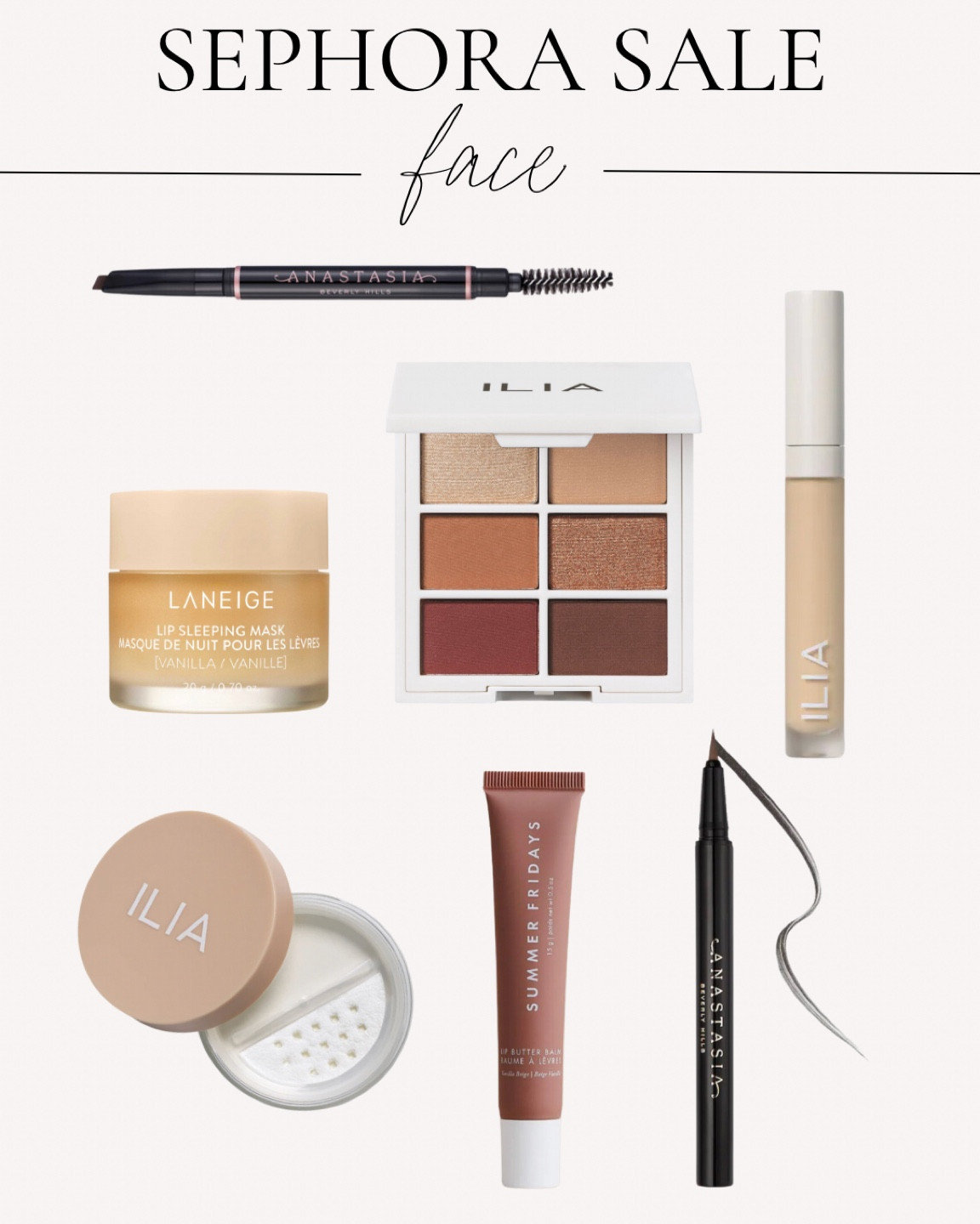Sephora sale face favorites. Log into your account to access savings! 

#LTKbeauty #LTKsalealert #LTKHolidaySale