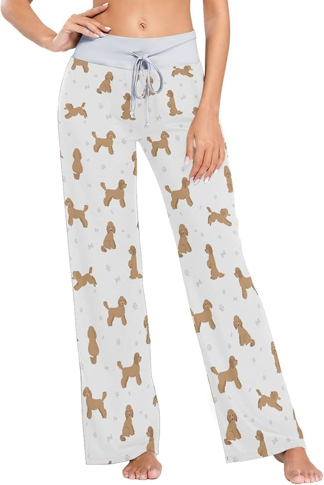 Ollabaky Women's Pajama Pants PJs Bottoms for Women Wide Leg Sleep Lounge Pants | Amazon (US)