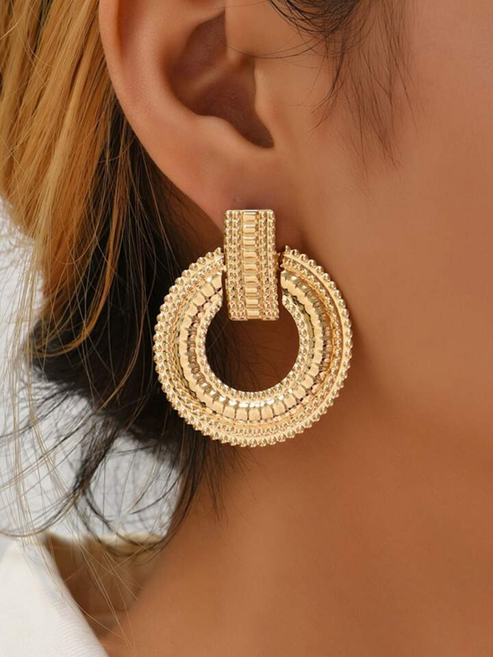 Textured Metal Earrings | SHEIN