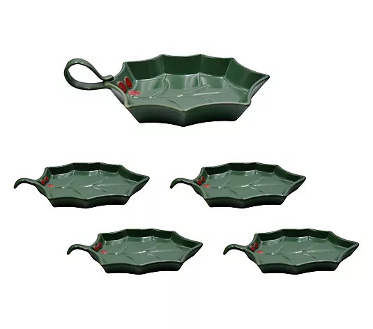 Temp-tations Nostalgic Seasonal 5-Piece Appetizer Set - QVC.com | QVC