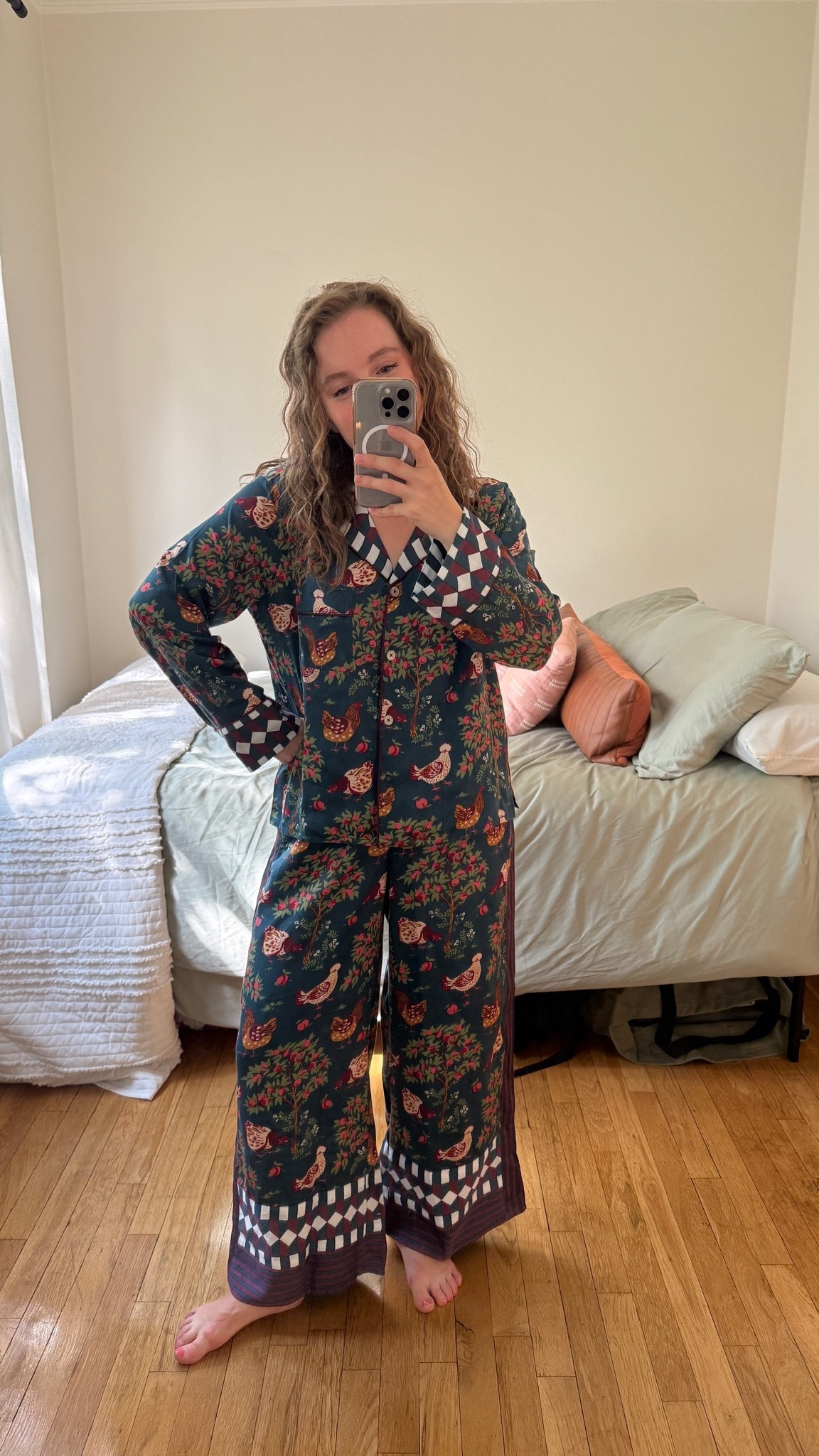 The comfiest silky pajamas from @Printfresh wearing xs regular I’m 5ft 2

#LTKSeasonal