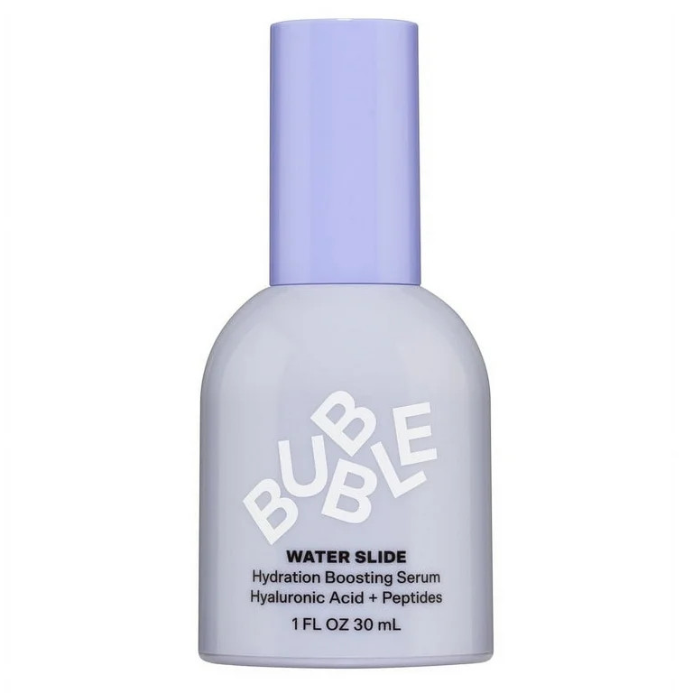 Bubble Skincare Water Slide Hydration Boosting Serum, Hyaluronic Acid + Peptides, 1 fl oz / 30ml | Walmart (US)