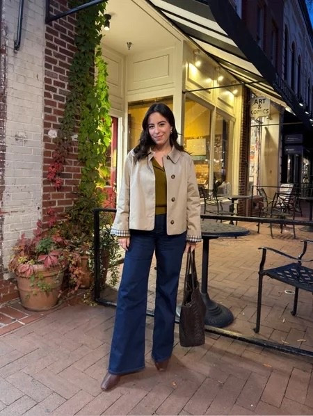 These are the three pieces I keep reaching for my early fall outfit — a cropped trench, effortless trouser jeans, and the dreamiest handwoven tote! Such a chic and easy combo that just works every time!

transitional style, early fall look, wide leg jeans, elevated casual, cool girl outfit, layering outfit idea

#LTKootd #LTKPetite #LTKU