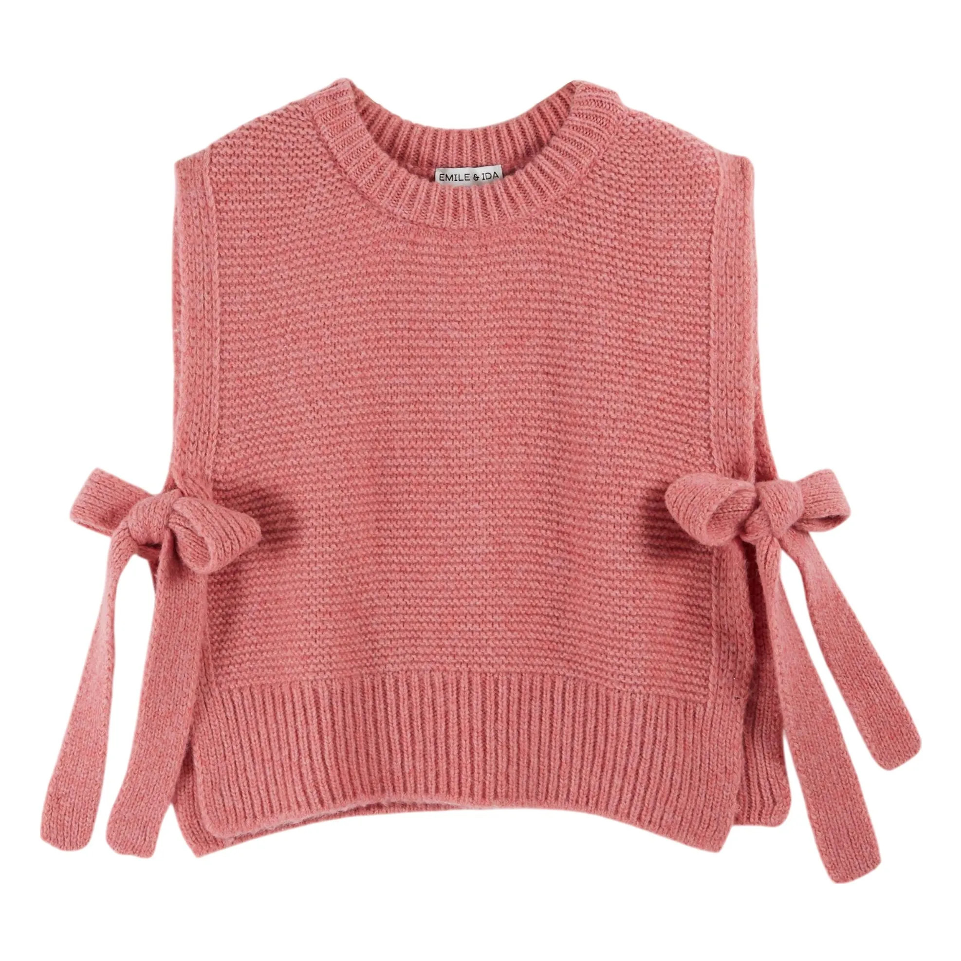 Columbia Ärmelloser Pullover aus extrafeiner Merinowolle | Rosa | Smallable