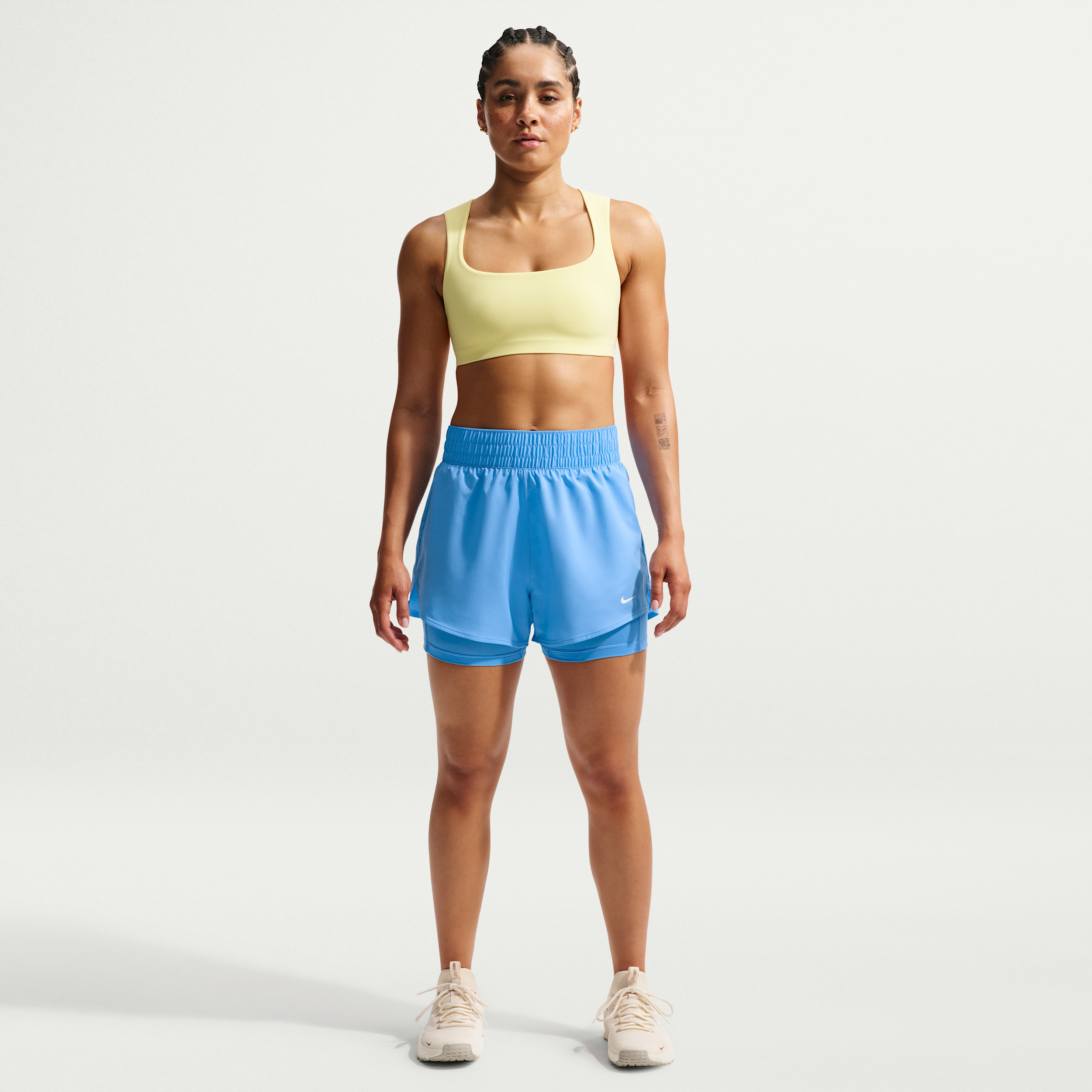 Nike Women's One Dri-FIT High-Waisted 3" 2-in-1 Shorts in Blue | DX6016-413 | Nike (US)