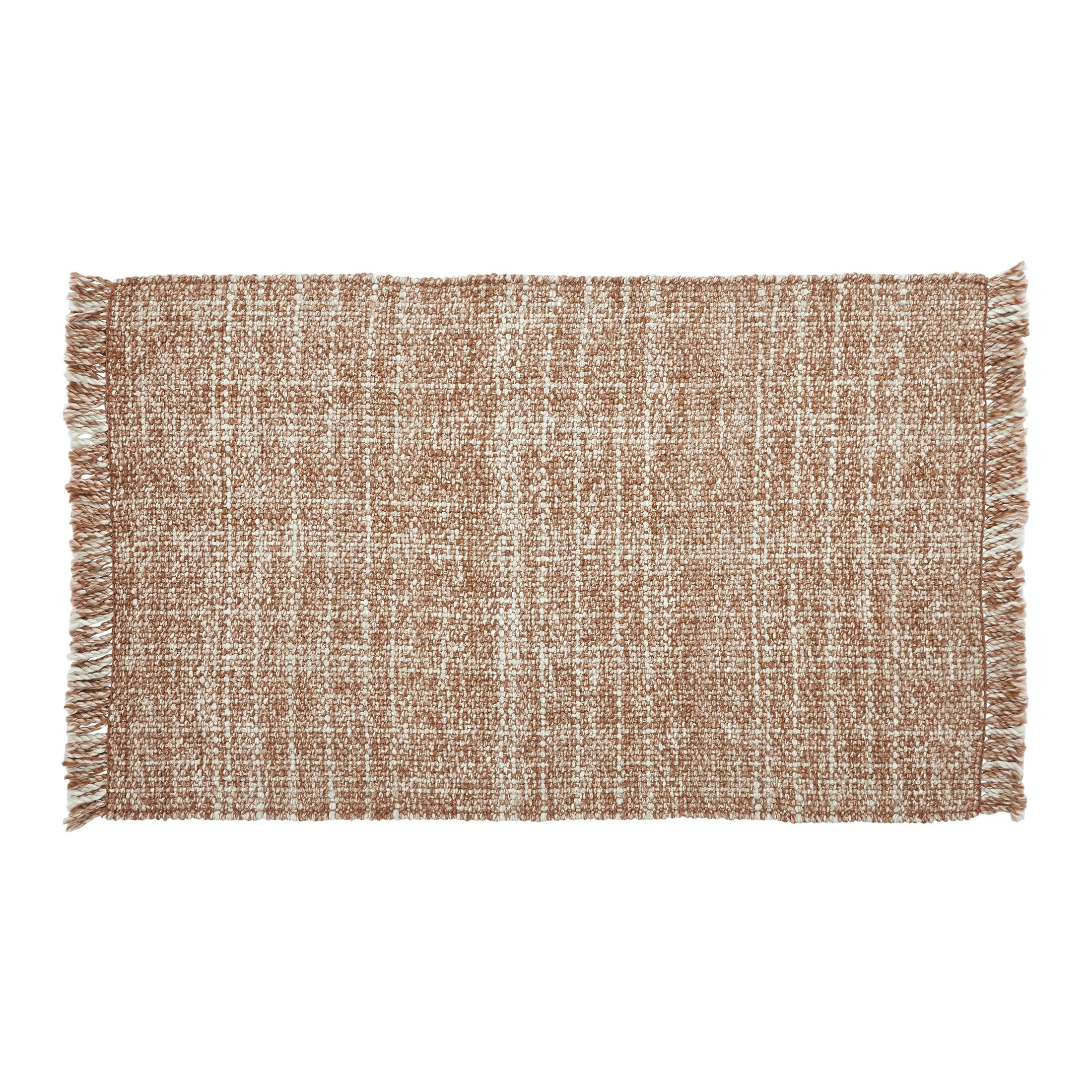 Better Homes & Gardens Brown Wool Handwoven Plaid Scatter Accent Indoor Rug, 30" x 46" | Walmart (US)
