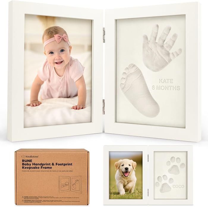 Baby Hand and Footprint Kit, Quick Dry Clay Newborn Keepsake (Alpine White) | Amazon (US)