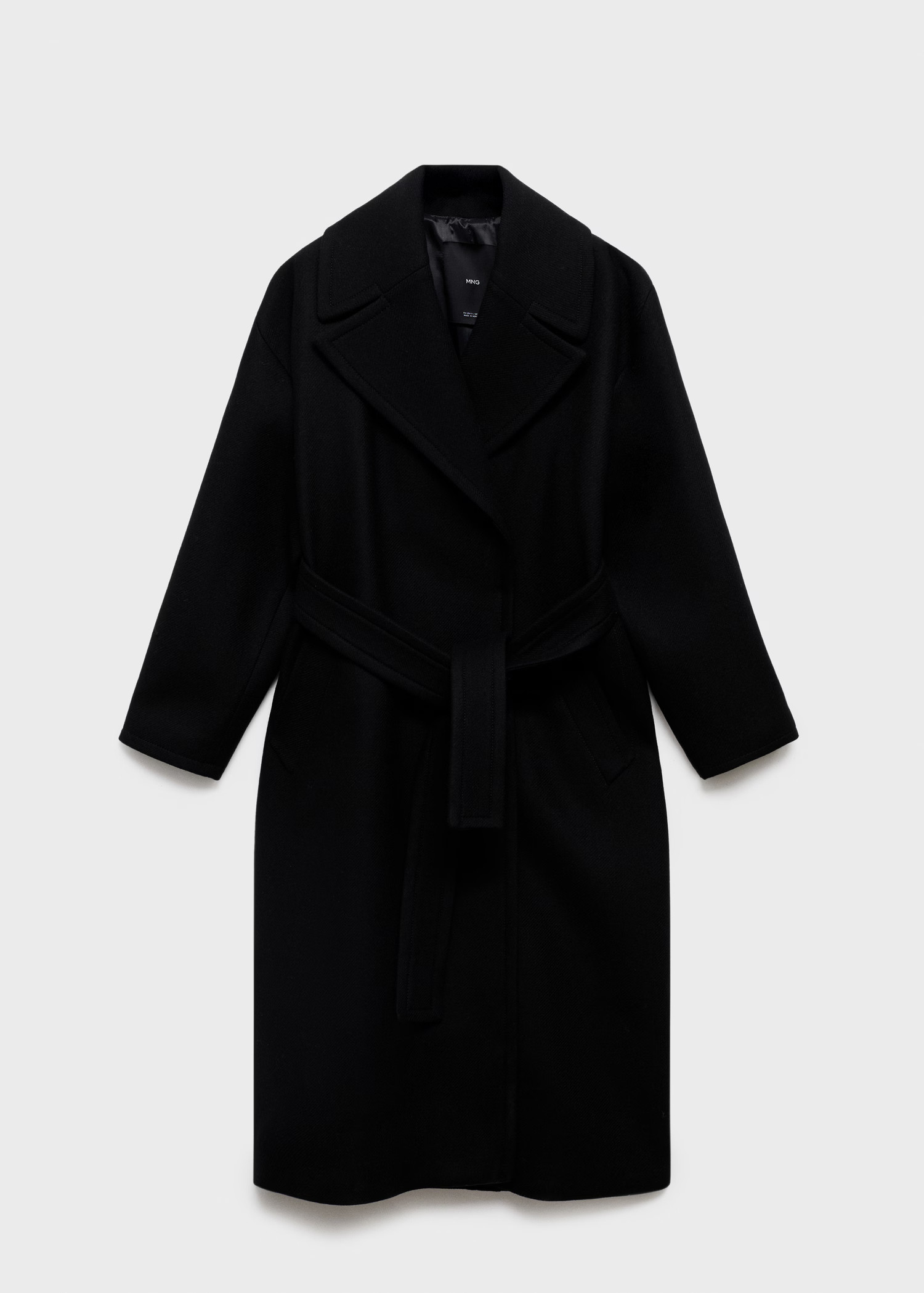 Manteco wool coat with belt | MANGO (UK)
