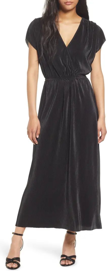 Plissé Pleated Surplice Dress | Nordstrom