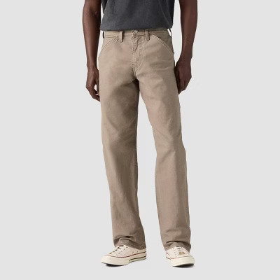 Levi's® Men's 555 Five Pocket Relaxed Fit Straight Leg Carpenter Utility Jeans - Tan 31x32 | Target