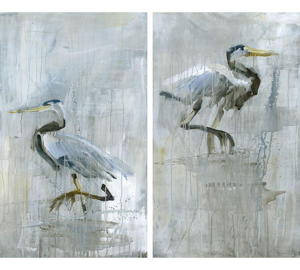 Boat House Heron Watch By Lauren Herrera - Set of 2 | Pottery Barn (US)