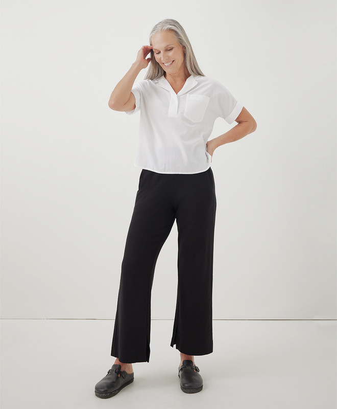 Women’s Airplane Wide Leg Pant made with Organic Cotton | Pact | Pact Apparel