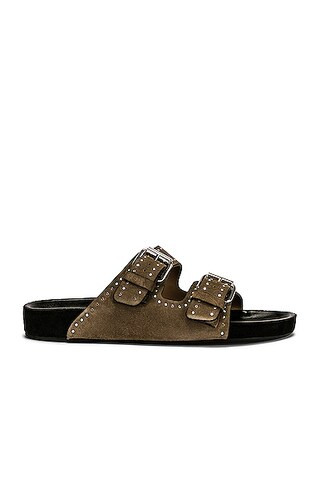 Isabel Marant Lennyo Sandal in Taupe | FWRD 
