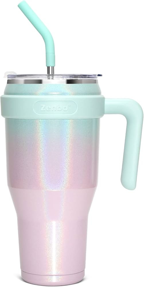 Zenbo 40 oz Tumbler With Handle,Lid and Straw | Stainless Steel Insulated Tumbler, Keeps Drinks Cold | Amazon (US)