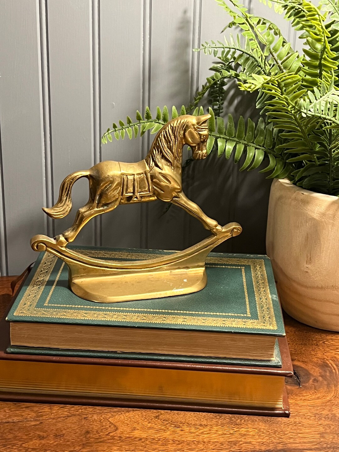 Vintage Solid Heavy Brass Rocking Horse Figurine Farmhouse - Etsy | Etsy (US)