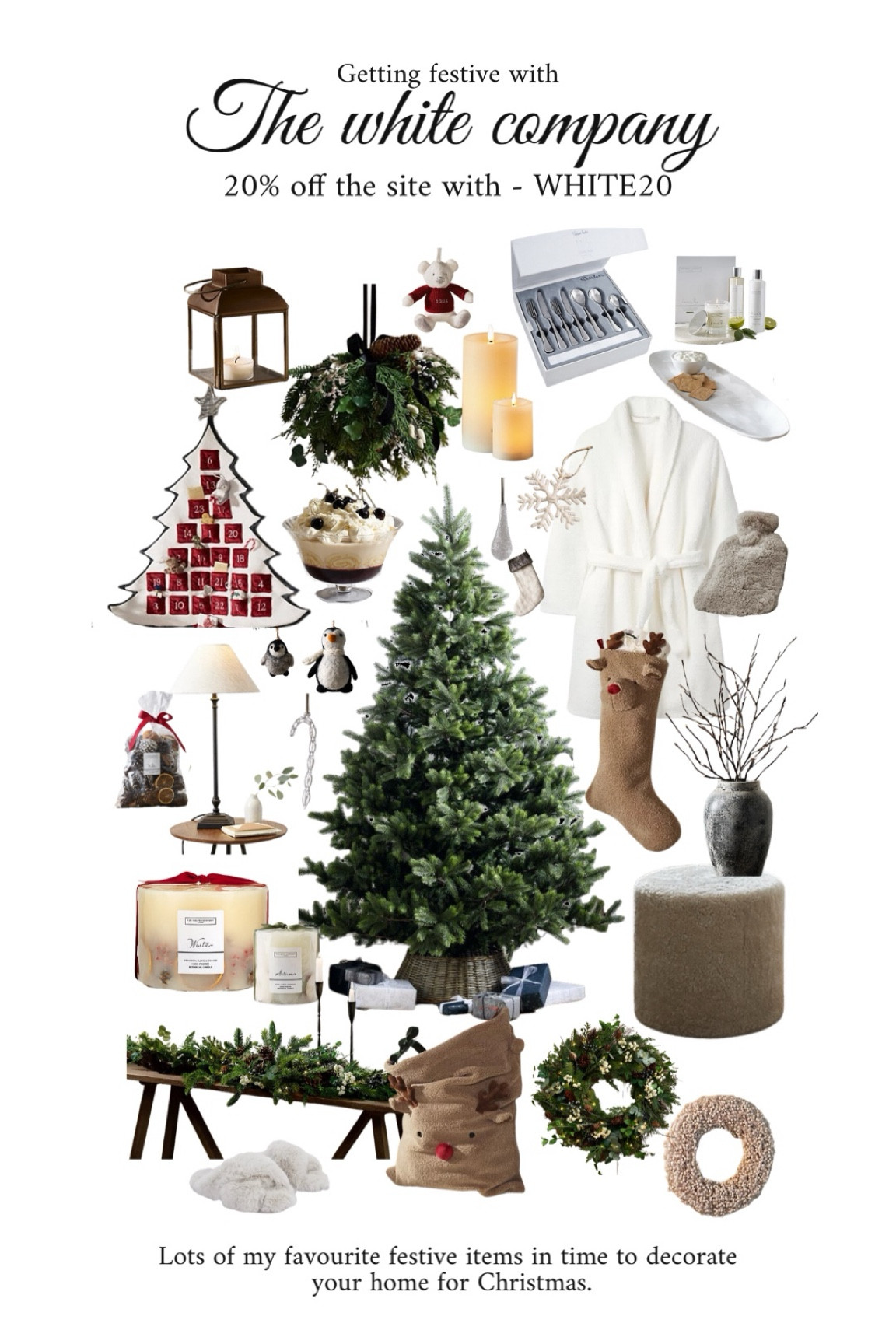 The white company 20% off the site 
All my best festive picks below 

#LTKCyberWeek #LTKeurope #LTKgiftguide