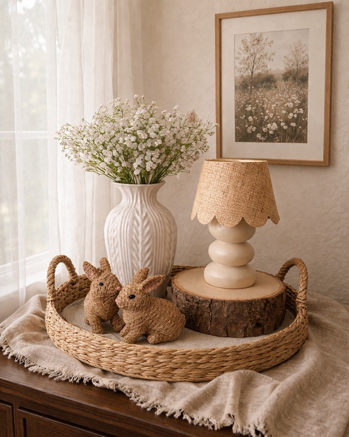 Simple easter tray decor 🤍
Cozy neutral home styling with similar pieces I’ve linked here. 


#LTKOver40 #LTKHome #LTKSeasonal
